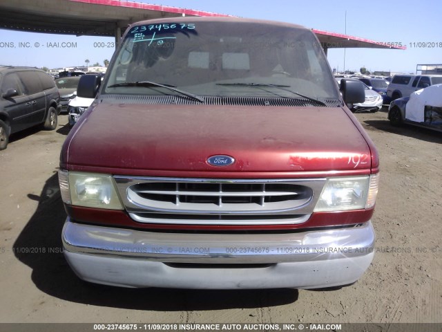 1FBSS31L31HA96694 - 2001 FORD ECONOLINE E350 SUPER DUTY WAGON RED photo 6