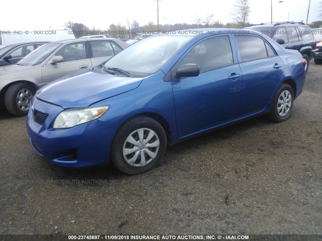 JTDBL40E199033505 - 2009 TOYOTA COROLLA LE/XLE BLUE photo 2