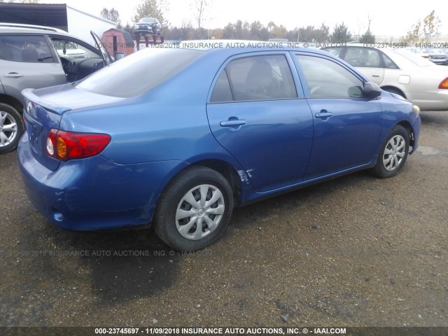 JTDBL40E199033505 - 2009 TOYOTA COROLLA LE/XLE BLUE photo 4