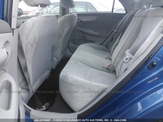 JTDBL40E199033505 - 2009 TOYOTA COROLLA LE/XLE BLUE photo 8