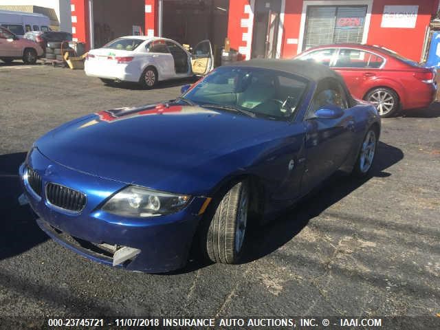 4USBU53566LX01631 - 2006 BMW Z4 3.0SI BLUE photo 2