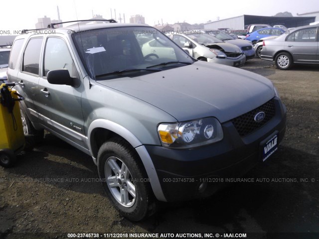 1FMCU96H36KA25681 - 2006 FORD ESCAPE HEV TEAL photo 1