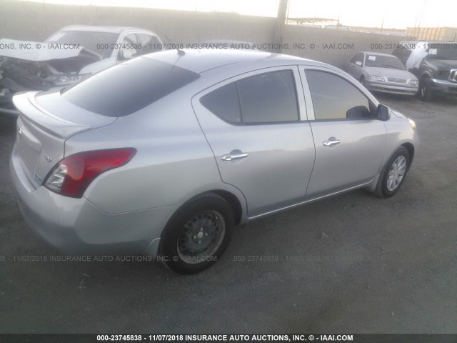 3N1CN7AP7DL850092 - 2013 NISSAN VERSA S/S PLUS/SV/SL SILVER photo 4