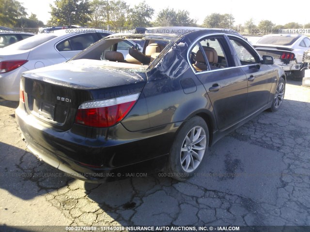 WBANW53598CT51523 - 2008 BMW 550 I BLACK photo 4