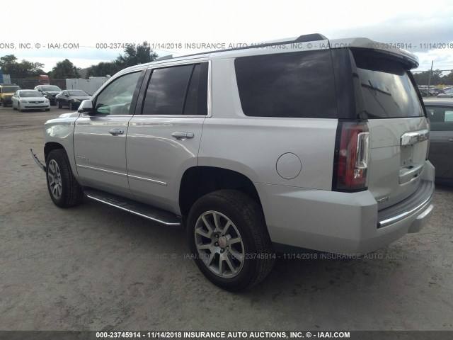 1GKS1CKJ9JR234667 - 2018 GMC YUKON DENALI SILVER photo 3