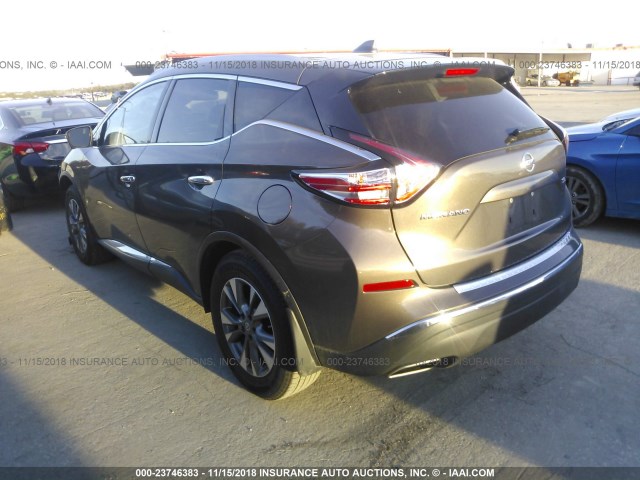 5N1AZ2MGXJN158570 - 2018 NISSAN MURANO S/SL/SV/PLATINUM GRAY photo 3