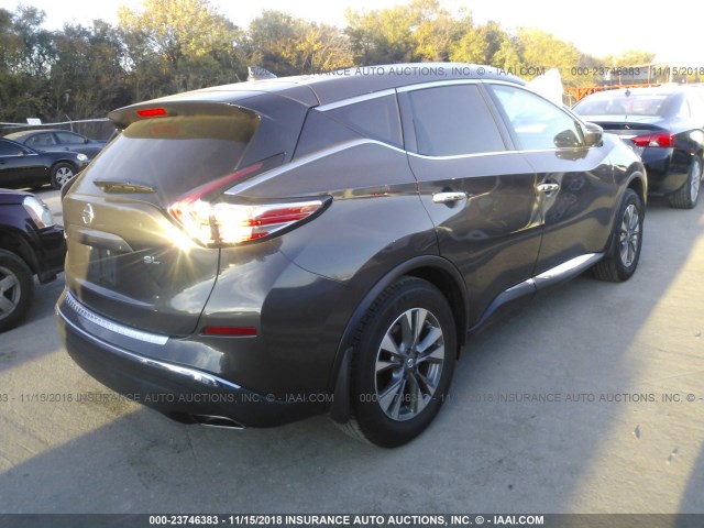 5N1AZ2MGXJN158570 - 2018 NISSAN MURANO S/SL/SV/PLATINUM GRAY photo 4