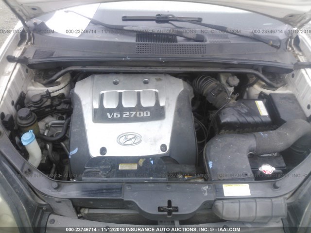 KM8JN12D45U083634 - 2005 HYUNDAI TUCSON GLS/LX WHITE photo 10