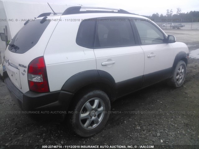 KM8JN12D45U083634 - 2005 HYUNDAI TUCSON GLS/LX WHITE photo 4