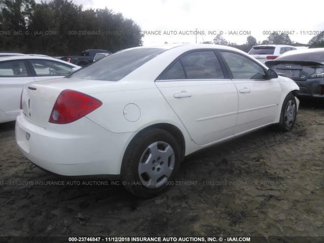 1G2ZF57B884188365 - 2008 PONTIAC G6 VALUE LEADER/BASE WHITE photo 4