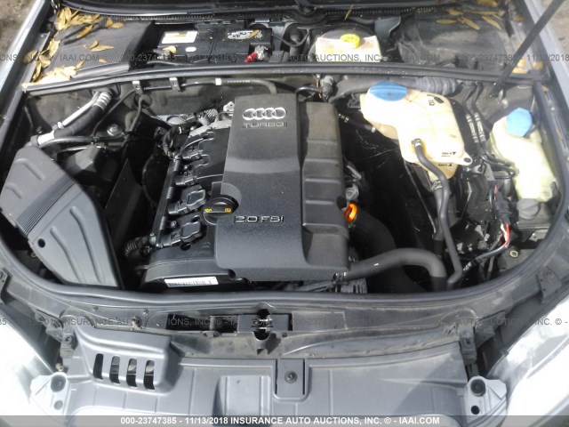 WAUAF78E67A052200 - 2007 AUDI A4 2/TURBO GRAY photo 10