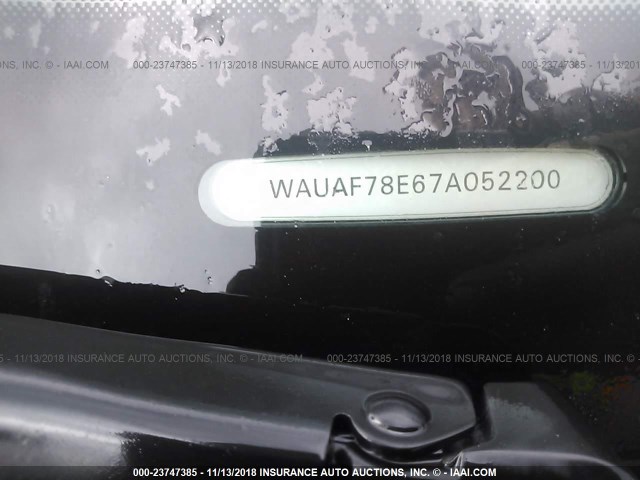 WAUAF78E67A052200 - 2007 AUDI A4 2/TURBO GRAY photo 9