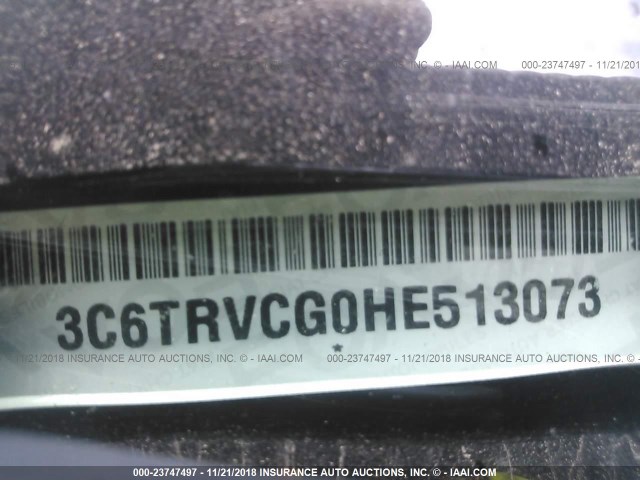 3C6TRVCG0HE513073 - 2017 RAM PROMASTER 2500 2500 HIGH WHITE photo 9