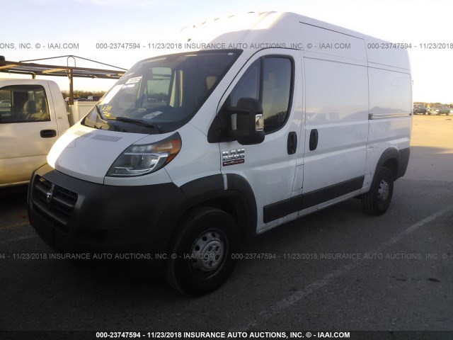 3C6TRVCG3HE511107 - 2017 RAM PROMASTER 2500 2500 HIGH WHITE photo 2