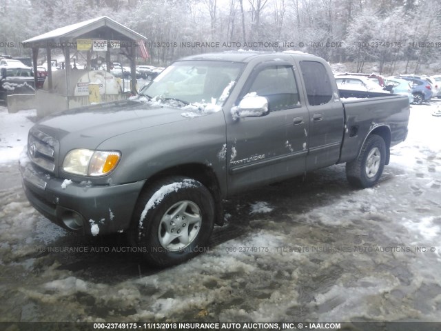 5TBBN44184S434957 - 2004 TOYOTA TUNDRA ACCESS CAB SR5 GRAY photo 2
