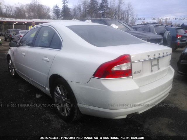 YV1960AS2A1125240 - 2010 VOLVO S80 3.2 WHITE photo 3