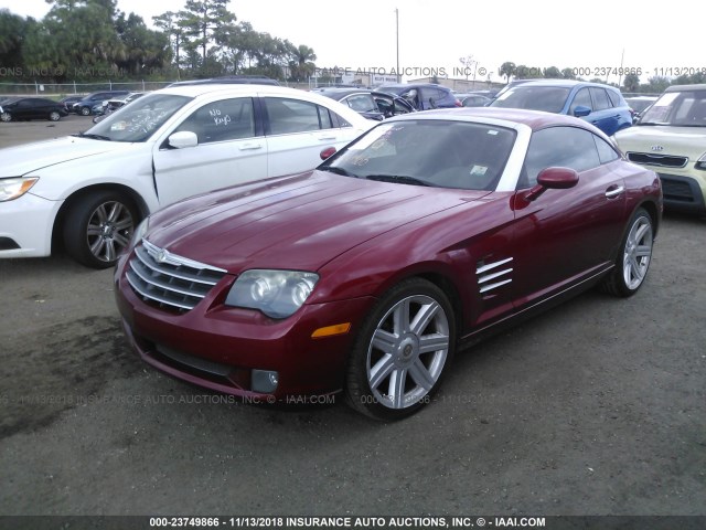 1C3AN69LX4X002023 - 2004 CHRYSLER CROSSFIRE LIMITED RED photo 2