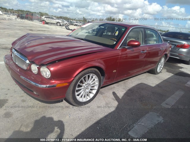 SAJWA79B46SH07849 - 2006 JAGUAR XJ8 L BURGUNDY photo 2