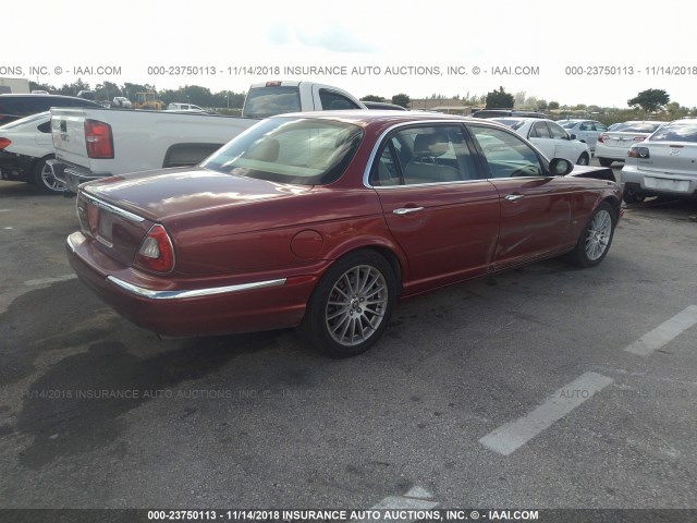 SAJWA79B46SH07849 - 2006 JAGUAR XJ8 L BURGUNDY photo 4