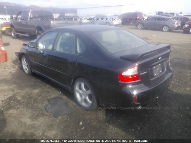 4S3BL616987216695 - 2008 SUBARU LEGACY 2.5I BLACK photo 3