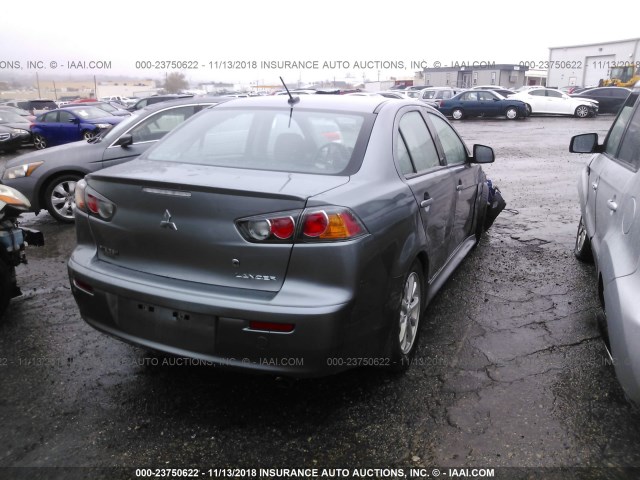 JA32U2FU8DU022103 - 2013 MITSUBISHI LANCER ES/ES SPORT GRAY photo 4