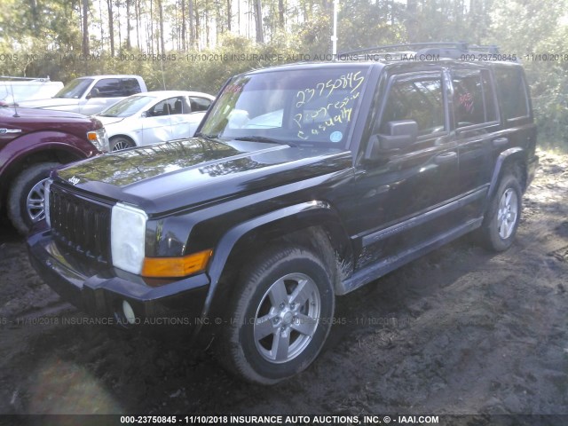 1J8HH48N16C151870 - 2006 JEEP COMMANDER BLACK photo 2