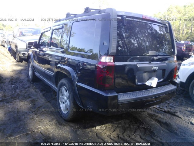1J8HH48N16C151870 - 2006 JEEP COMMANDER BLACK photo 3