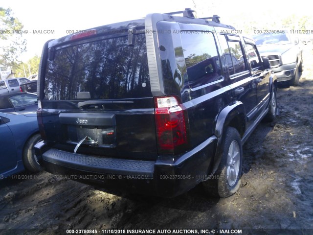 1J8HH48N16C151870 - 2006 JEEP COMMANDER BLACK photo 4