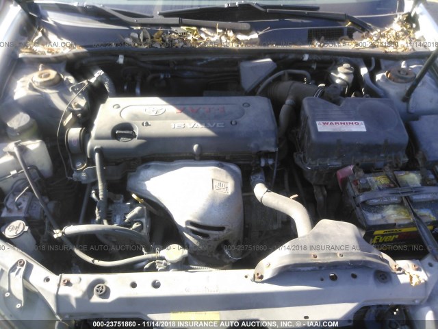 4T1BE32K82U586528 - 2002 TOYOTA CAMRY LE/XLE/SE SILVER photo 10