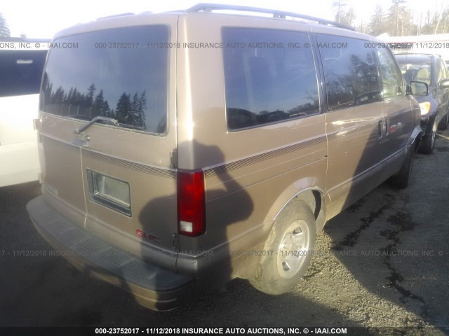 1GKDM19W91B514507 - 2001 GMC SAFARI XT GOLD photo 4