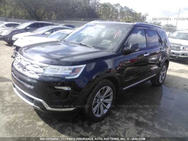 1FM5K7F84JGA46828 - 2018 FORD EXPLORER LIMITED BLACK photo 2