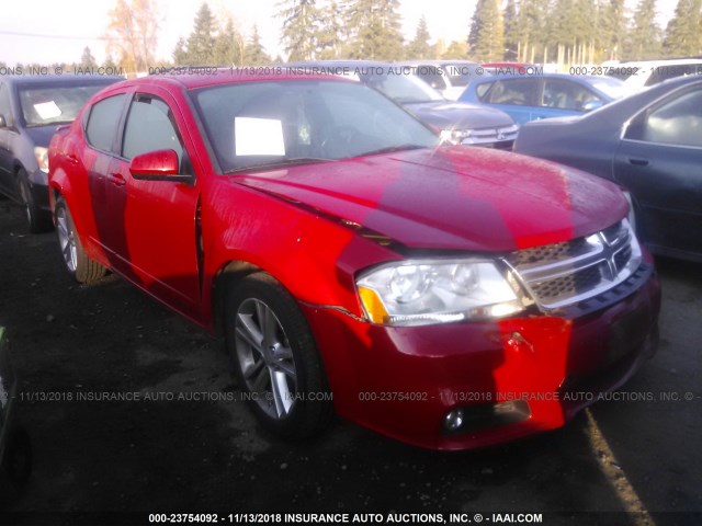 1C3CDZEG5CN276360 - 2012 DODGE AVENGER SXT RED photo 1