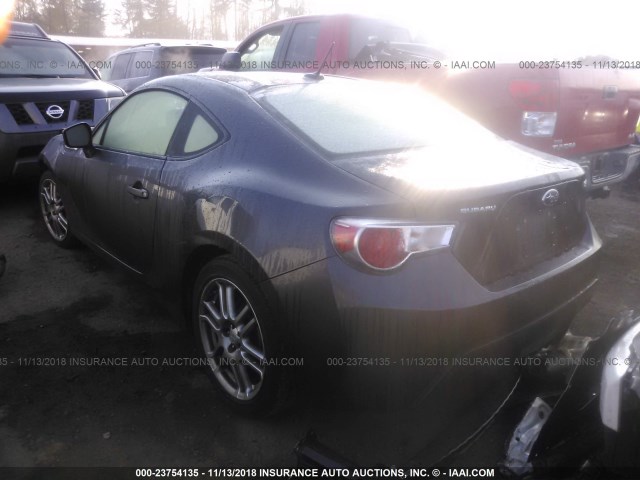 JF1ZCAB15E9604145 - 2014 SUBARU BRZ 2.0 PREMIUM GRAY photo 3