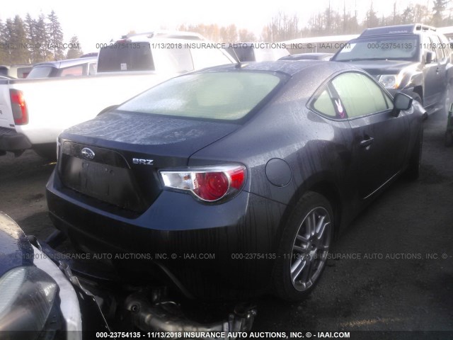 JF1ZCAB15E9604145 - 2014 SUBARU BRZ 2.0 PREMIUM GRAY photo 4