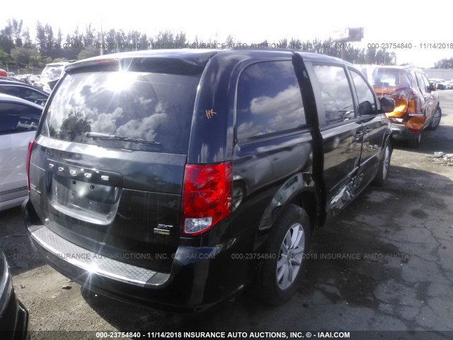 2C4RDGCG7ER214445 - 2014 DODGE GRAND CARAVAN SXT BLACK photo 4