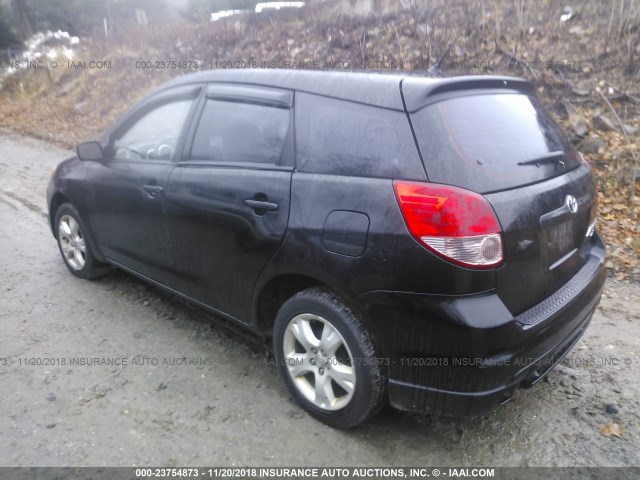 2T1KR38E84C209286 - 2004 TOYOTA COROLLA MATRIX XR BLACK photo 3
