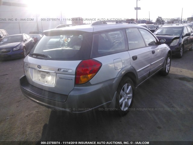 4S4BP61C867314541 - 2006 SUBARU LEGACY OUTBACK 2.5I SILVER photo 4