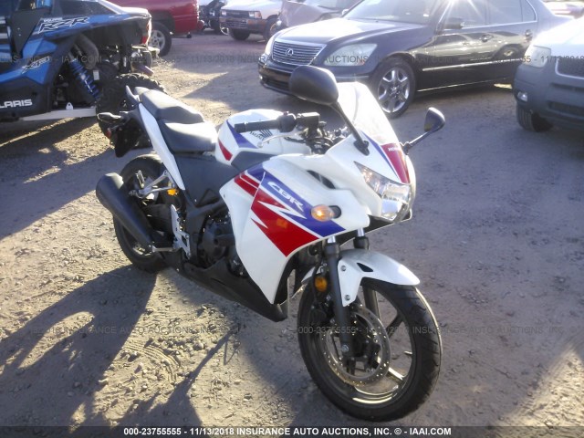 MLHMC4102D5303060 - 2013 HONDA CBR250 R WHITE photo 1