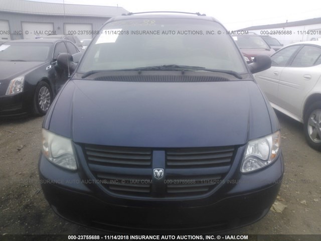 2D4GP24R75R143798 - 2005 DODGE GRAND CARAVAN SE BLUE photo 6