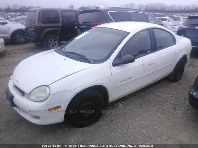 1B3ES46C91D230737 - 2001 DODGE NEON SE/ES WHITE photo 2