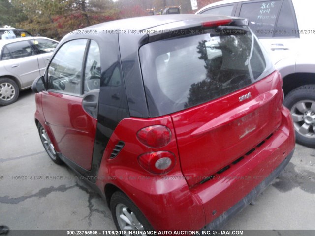 WMEEJ3BA8AK359002 - 2010 SMART FORTWO PURE/PASSION RED photo 3