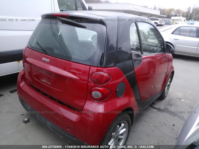 WMEEJ3BA8AK359002 - 2010 SMART FORTWO PURE/PASSION RED photo 4