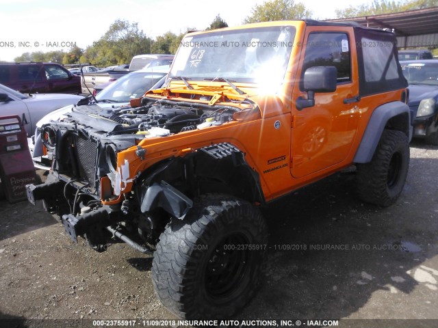 1C4AJWAG9CL171333 - 2012 JEEP WRANGLER SPORT 橙色 照片 2