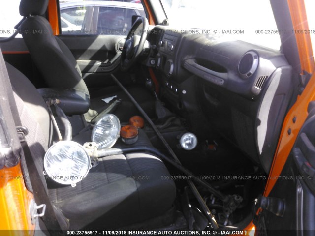 1C4AJWAG9CL171333 - 2012 JEEP WRANGLER SPORT 橙色 照片 5