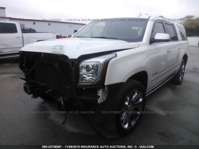 1GKS2JKJ1FR709625 - 2015 GMC YUKON XL DENALI WHITE photo 2