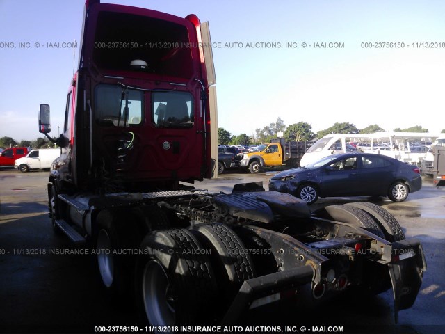 1FUJGEDR7CSBJ8573 - 2012 FREIGHTLINER CASCADIA 125  RED photo 3