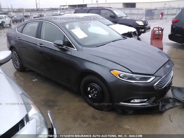 3FA6P0D98JR219777 - 2018 FORD FUSION TITANIUM/PLATINUM GRAY photo 1