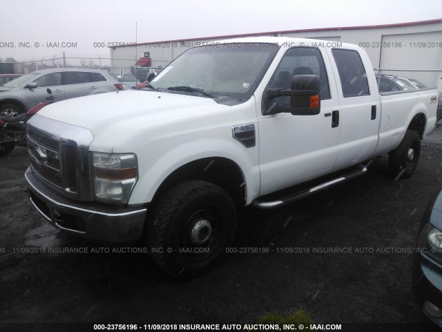 1FTWW31R38EA37162 - 2008 FORD F350 SRW SUPER DUTY WHITE photo 2