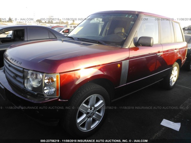 SALME11414A144918 - 2004 LAND ROVER RANGE ROVER HSE BURGUNDY photo 2