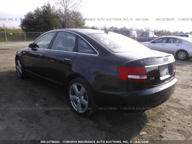 WAUDH74F28N107905 - 2008 AUDI A6 3.2 QUATTRO BLACK photo 3